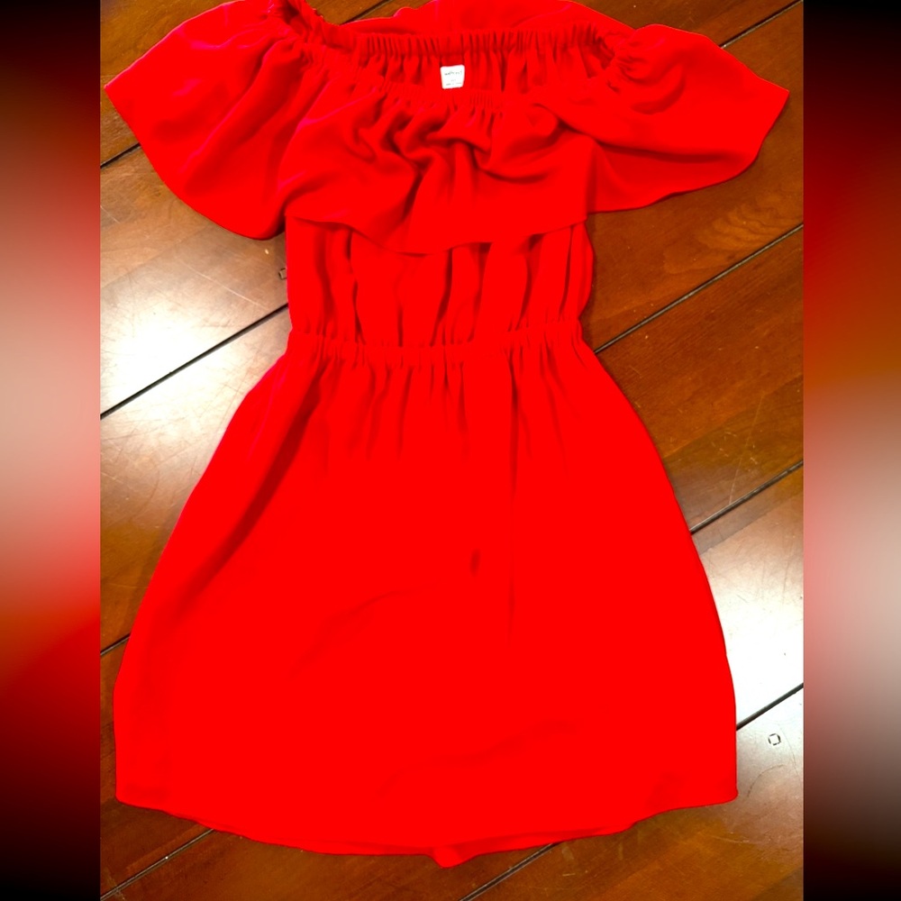 Wilfred Red Off the Shoulder Sundress